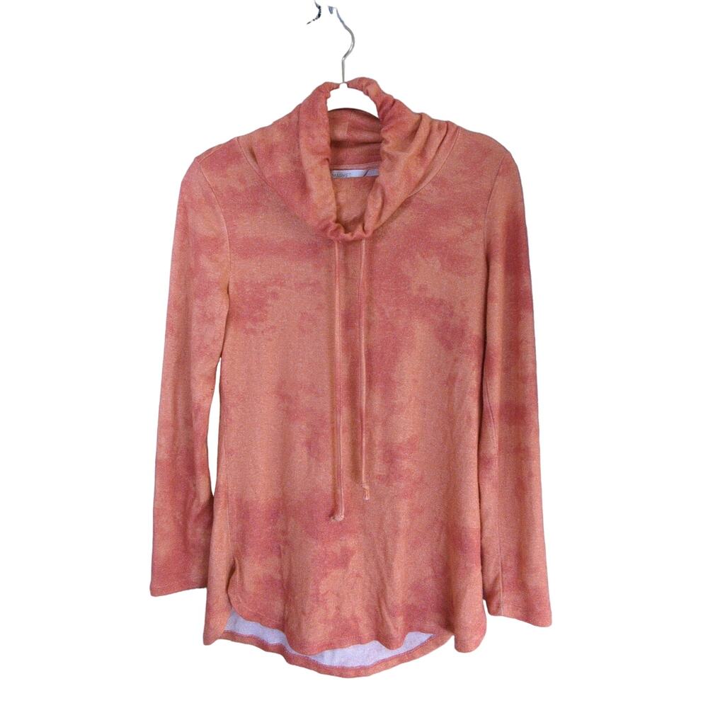 Market Spruce‎ Top Womens Small Peach Orange Tie Dye Knit